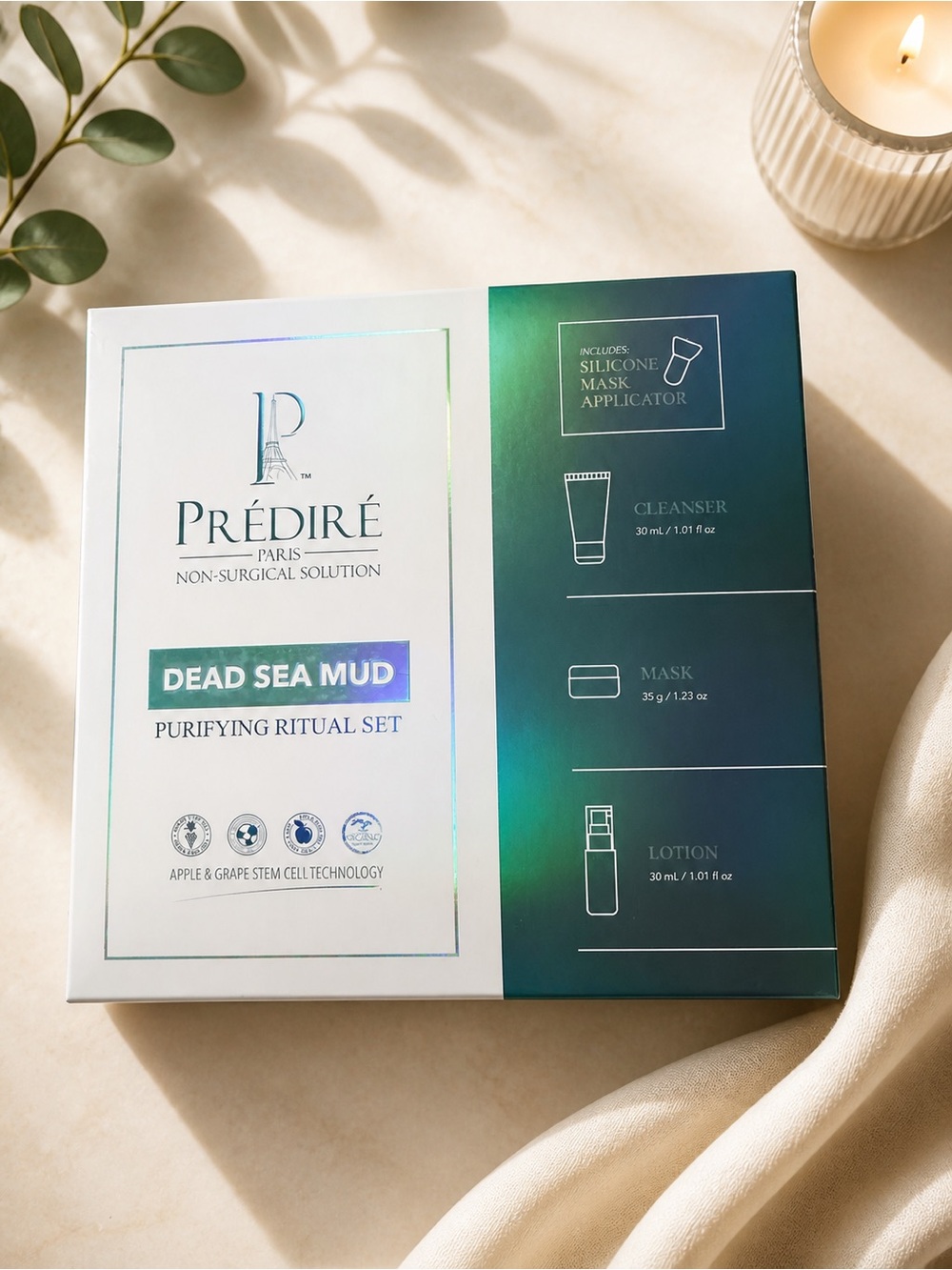 Dead Sea Mud Purifying Ritual Set – White/Teal
